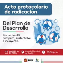 Acto protocolario de radicación del Plan de Desarrollo