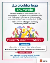 ¡La Alcaldía llega a tu vereda!