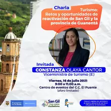 Charla Turismo: Retos y oportunidades de reactivación de San Gil y la provincia de Guanentá