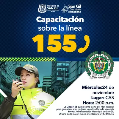 Capacitación sobre la línea 155