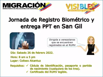 Jornada de Registro Biométrico y entrega PPT en San Gil