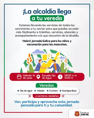 La alcaldía llega a tu vereda