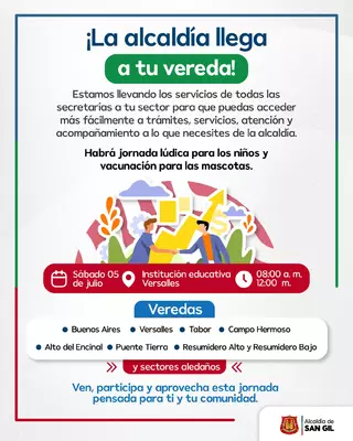 ¡La Alcaldía llega a tu vereda!