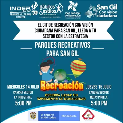 Parques recreativos para San Gil