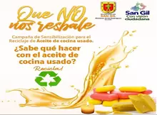 Campaña reciclaje aceite de cocina usado