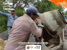En Pozos Bajo estamos construyendo otro tramo de placa huella