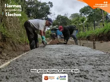 En Pozos Bajo estamos construyendo otro tramo de placa huella