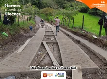 En Pozos Bajo estamos construyendo otro tramo de placa huella