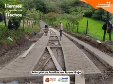 En Pozos Bajo estamos construyendo otro tramo de placa huella