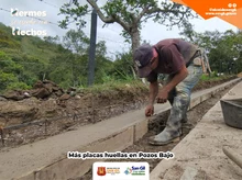 En Pozos Bajo estamos construyendo otro tramo de placa huella