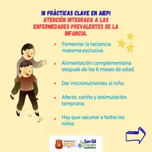 18 prácticas clave en AIEPI - Atención Integrada a las Enfermedades Prevalentes de la Infancia