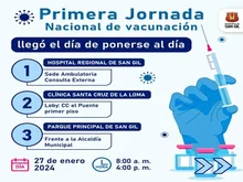 Inicia la Primera Jornada Nacional de Vacunación