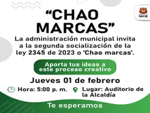 Invitación a la segunda socialización Ley 2345 de 2023 o Chao marcas