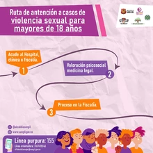 Ruta de atención integral a casos de violencia sexual para mayores de 18 años