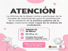 Jornada de reactivación para la constitución de la veeduría de la política pública de la mujer