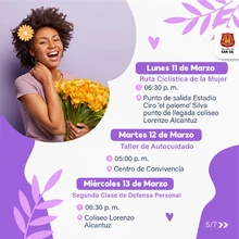 Mujer, eres la invitada especial en todas las actividades de este mes