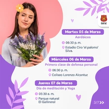 Mujer, eres la invitada especial en todas las actividades de este mes