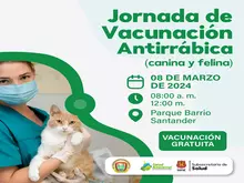 Jornada de vacunación antirrábica canina y felina Barrio Santander