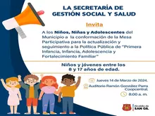 Haz parte de la mesa participativa de la Política Pública de Primera Infancia, Infancia, Adolescencia y Fortalecimiento Familiar