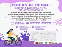 Chicas al pedal Únete a nuestra ruta ciclista femenina