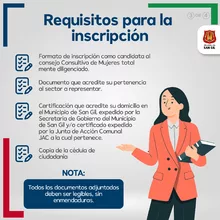 Haz parte del Consejo Consultivo de Mujeres y Equidad de Género del municipio de San Gil