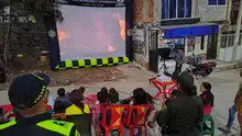 Se realizó cine al barrio en Villas de Monchuelo