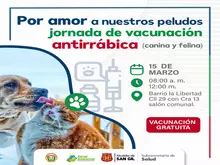 Jornada de vacunación canina y felina Barrio La Libertad