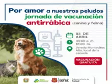 Jornada de vacunación antirrábica canina y felina
