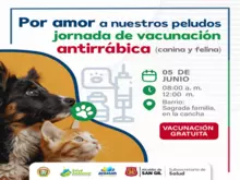 Jornada de vacunación antirrábica canina y felina Sagrada Familia
