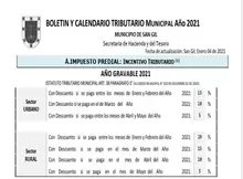 Boletín calendario tributario 2021