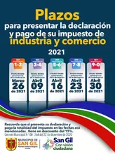 Plazos para presentar declaración y pago de su Impuesto de Industria y Comercio 2021