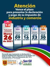 Vence el plazo para presentar la declaración y pago de su impuesto de Industria y Comercio