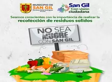 Cronograma de la Campaña No sea Mugre con San Gil