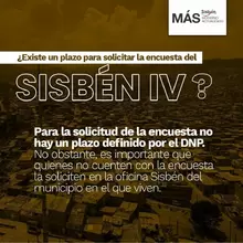 Sisbén plazo encuesta