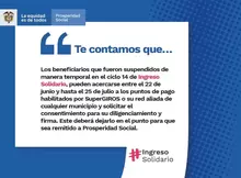 Beneficiarios del Programa Ingreso Solidario