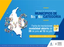 Concurso de méritos Municipios de 5ta y 6ta Categoría