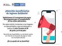 Atención beneficiarios de Ingreso Solidario