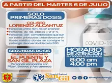 A partir del martes 6 de julio, vacunación en San Gil