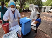 Se realizó vacunación a mayores de 18 años de la Fundación Hogar de Paso Betania