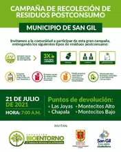 Campaña de recolección de residuos postconsumo San Gil