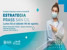 Pruebas gratuitas contra el Covid-19 Estrategia PRASS San Gil