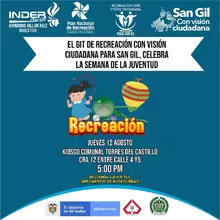 El GIT de recreación con Visión Ciudadana para San Gil, celebra la semana de la Juventud