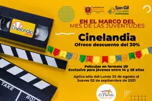 En el marco del mes de las Juventudes, Cinelandia ofrece descuento del 30%