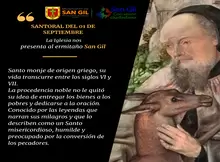 1 de septiembre es el día de San Gil