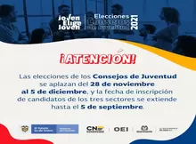 Aplazamiento elecciones Consejos Municipales, Locales y Distritales de Juventud