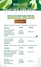 Cronograma Ruta de Recolección de Residuos Sólidos Sector Rural