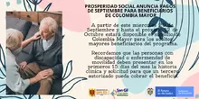 Prosperidad Social anuncia pagos de septiembre para Beneficiarios de Colombia Mayor