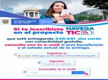 Si te inscribiste en el proyecto Navega TIC, consulta si eres beneficiario