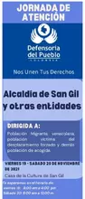 La Defensoría del Pueblo invita a jornada descentralizada de atención, asesoría y capacitación