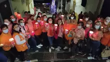 Desfile de faroles en el Día Internacional en Contra de la Violencia de la Mujer y Género